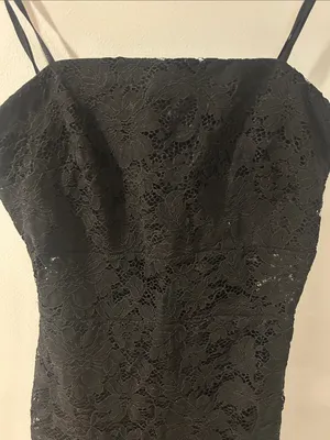 miami Black Lace Spaghetti-Strap Mini Dress thumbnail 2