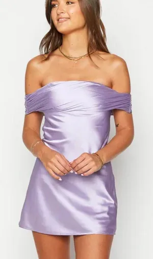Beginning Boutique Satin Dress Mini open back thumbnail 1
