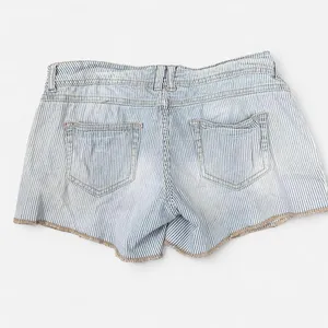 Y2K 2000s U.S. Polo Assn.‎ white & blue striped shorts thumbnail 4