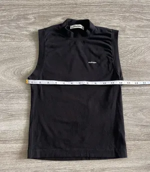 Madhappy mock neck sleeveless black top - small thumbnail 4