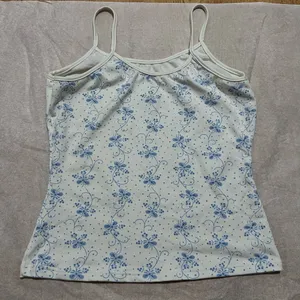 INC International Concepts Blue and White Fitted Camisole thumbnail 6