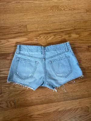 Hollister low rise mini jean shorts thumbnail 2