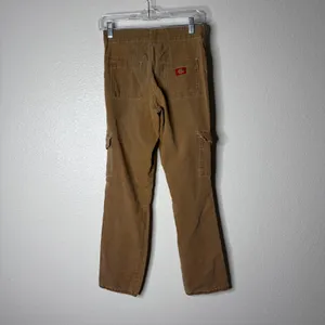 Dickies Womens Cargo Pants Brown Tan Utility Workwear Straight Leg‎ Size 1/25 thumbnail 5