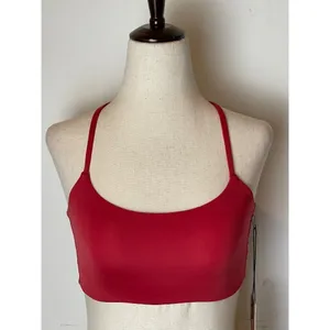 Girlfriend Collective‎ Red Juliet Strappy Criss Cross Back Sports Bra XXS thumbnail 4