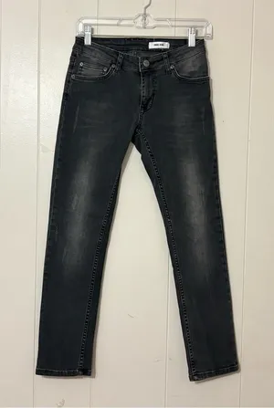 Anine Bing Low Rise Skinny Jeans Faded Black Size 24 thumbnail 1