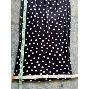 Nautica Navy Blue Polka Dot Plush Velour Pajama Set Women's Small thumbnail 11
