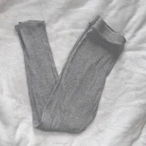 Francesca’s Gray Ribbed Leggings High Waist Stretch Lounge Casual Size M thumbnail 5