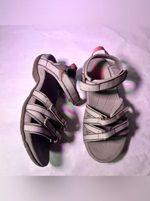 Teva Women's Gray and Pink Strappy Outdoor Sandals thumbnail 5