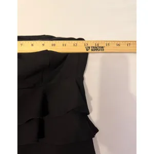 Lulus Strapless Mini Dress Small Black Ruffle Bodycon‎ Cocktails teen dance thumbnail 5