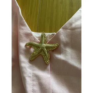 Commense NWT Gold Starfish Sleeveless Mini Dress Small Pink Linen Blend thumbnail 3