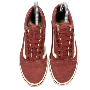 VANS Old Skool Burgundy Canvas Unisex Lace-Up‎ Sneakers Men's 6/Women's 7.5 thumbnail 2