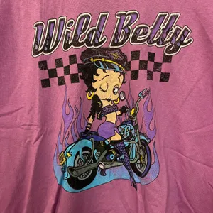 Biker Betty Easy Rider Motorcycle Betty Boop Long Sleeve L thumbnail 2