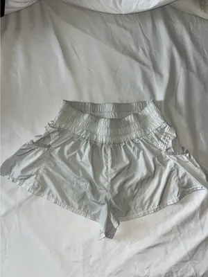 Free People Movement Get Your Flirt On Shorts White thumbnail 3
