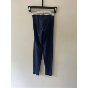 OFFLINE by Aerie Navy Ribbed High Waisted Leggings XS Striped Waistband thumbnail 2