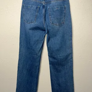 Zara Blue Flare Wide Leg Jeans‎ with Subtle Fading thumbnail 2
