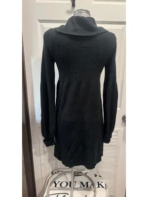 Rubbish black knit Fashion sweater dress, Size M thumbnail 2