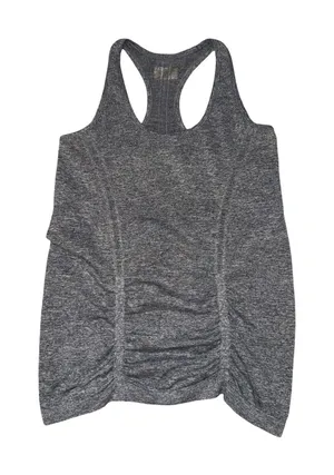 Athleta Seamless Ruched Racerback Athletic Tank Gray Space Dye Size small thumbnail 1