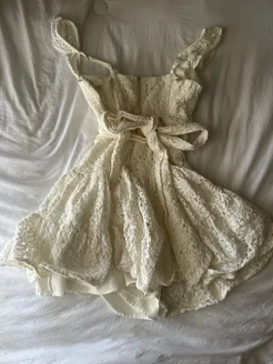 American Threads Liliana Lace Mini Dress white thumbnail 5