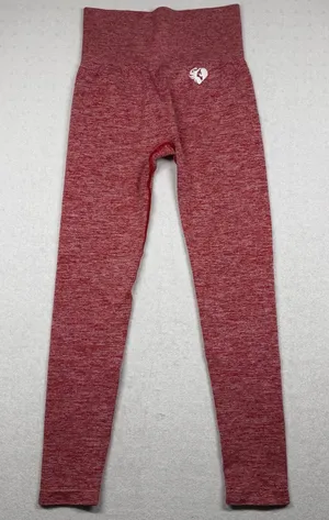Women’s Best Seamless Leggings Size Small Red Heather High Rise Workout thumbnail 1