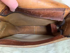 Vintage Leather Boho Hippie Purse thumbnail 8