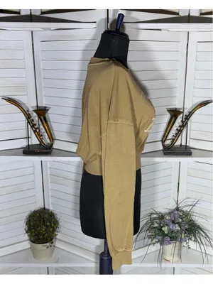 Ford Motor Bronco cropped sweatshirt brown cotton cowgirl western country rodeo thumbnail 3