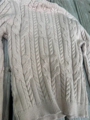 Princess Polly Tan/ Beige cable knit pullover sweater,  Size XS/S thumbnail 8