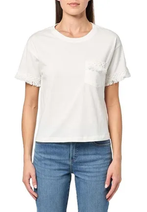 Ariat Size M Tassel Top Relaxed Fit Short Sleeve‎ Cloud Dancer Pullover Women's thumbnail 1