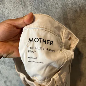 Mother The Hustler‎ Ankle Fray Cream White Corduroy Ribbed Jeans Size 25 thumbnail 9