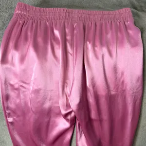 Cinq a Sept Pink Satin Adalie Pants‎ Womens M Cropped Drawstring Ankle Coquette thumbnail 12