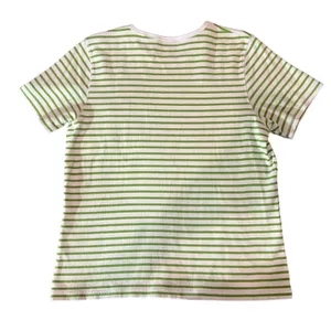 Chaus Sport T-Shirt Womens XL‎ Green & White Striped Chest Pocket Crew Neck thumbnail 4