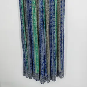 Free People Palazzo Pants Small Blue Green Geometric Boho Festival Wide Leg thumbnail 4