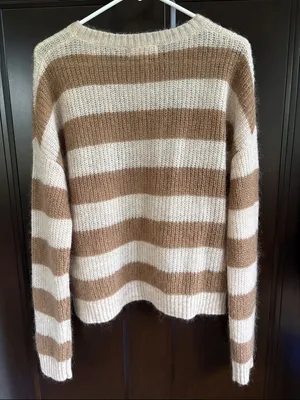 Like New Cloth & Stone Striped Mohair Wool Blend Sweater Size Large thumbnail 7