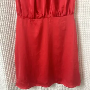 NWT She + Sky Sleeveless Satin Silk Dress with Twist Front High Neck Band Detail thumbnail 3