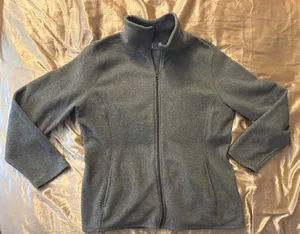 Old Navy Heather Grey Zip-Up Jacket XL thumbnail 4