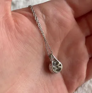 Sterling Silver Diamond Pendant Necklace thumbnail 6