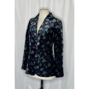 Anthropologie ETT:TWA Blooming Floral‎ Corduroy Blazer Jacket Academia Size 2 thumbnail 6