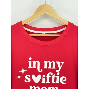 In‎ My Swiftie Mom Era Sweatshirt Womens XL Red Graphic Pullover Crewneck thumbnail 4