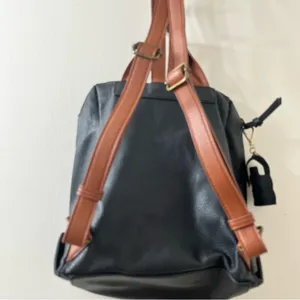 Elliott Lucca Black and Brown Leather Backpack thumbnail 10