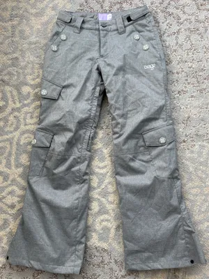 Orage Women’s Prime 10 Waterproof Insulated Ski Snowboard Pants Gray Cargo Small thumbnail 1