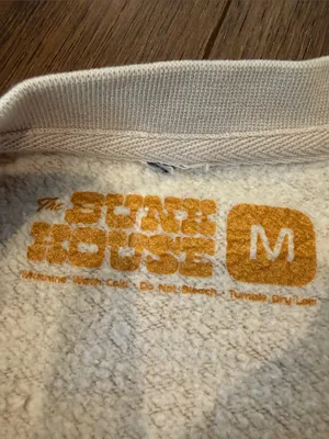 The Bunk House Cream Crewneck Sweatshirt “Down the Shore” - Medium - C4-113 thumbnail 2