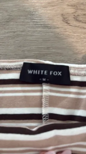 White fox brown striped dress thumbnail 3