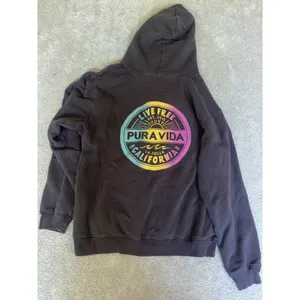 PuraVida Gray Hoodie Hooded Logo Sweatshirt Women's‎ M thumbnail 8