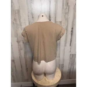 Zara tan blouse size medium thumbnail 4