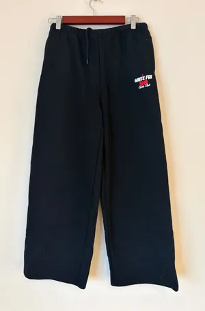 White Fox Sports Club cherry logo black wide leg sweatpants thumbnail 1