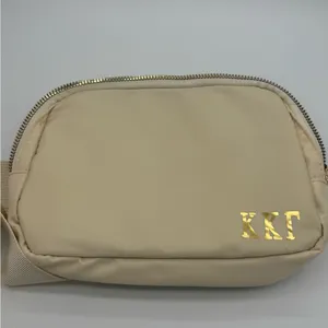 Kappa Kappa Gamma Sorority Crossbody Sling Belt Bag Fanny Pack Off White Cream thumbnail 11