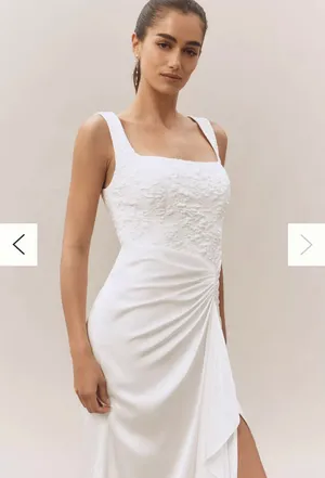 Anthropologie White Midi Dress thumbnail 4