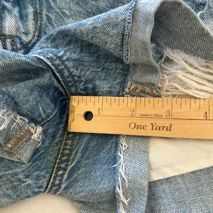 American Eagle Outfitters Light Blue Distressed Denim Shorts thumbnail 10