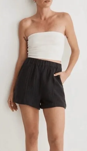 Madewell High Waist Womens Gray Gauze Cotton Comfy Shorts M thumbnail 1