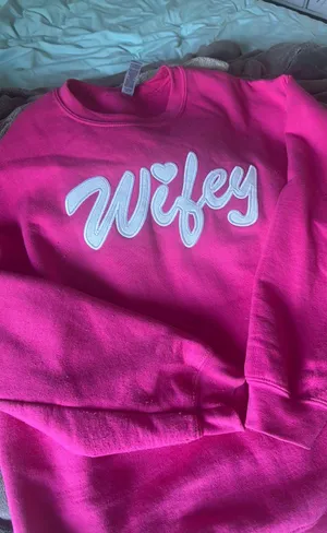 Wifey Bride Fiancé Crewneck thumbnail 1
