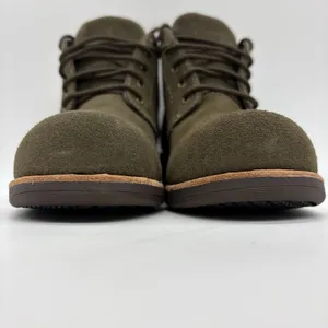WORX by Red Wing Womens 7 Boots Olive Green Suede Steel Toe #5124 EUC thumbnail 10